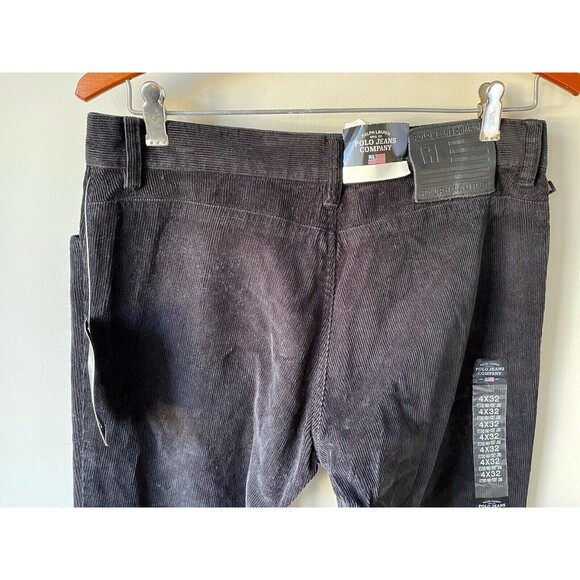 NWT RALPH LAUREN Polo Women's Size 4 X 32 Black Corduroy Jeans w/ Front Crease - Picture 8 of 11